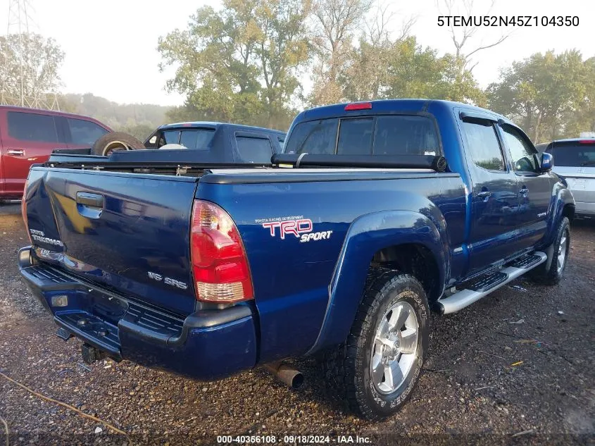 5TEMU52N45Z104350 2005 Toyota Tacoma Double Cab Long Bed