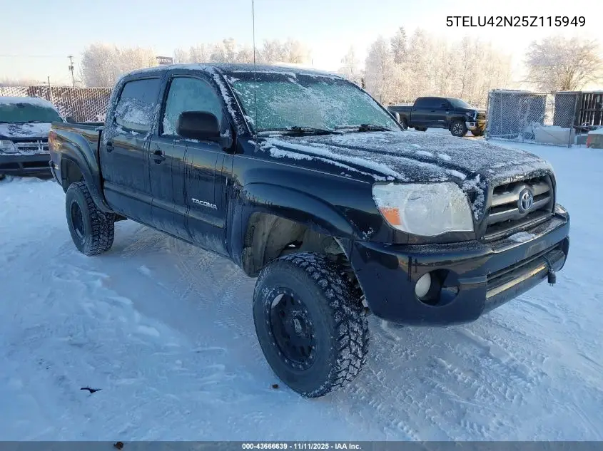 5TELU42N25Z115949 2005 Toyota Tacoma Base V6