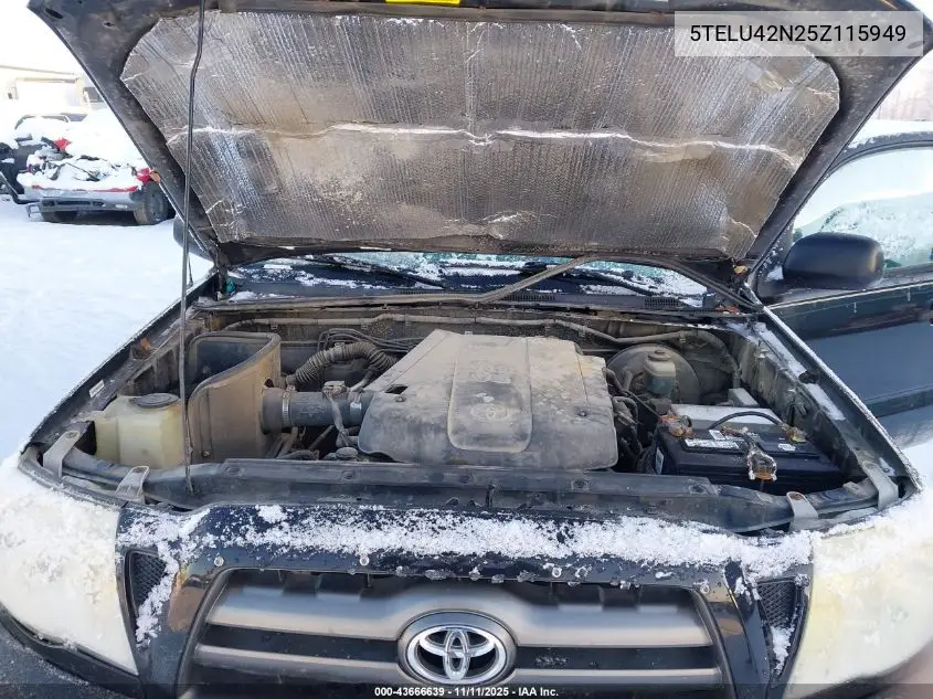 5TELU42N25Z115949 2005 Toyota Tacoma Base V6