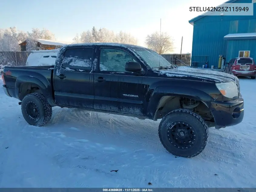 5TELU42N25Z115949 2005 Toyota Tacoma Base V6