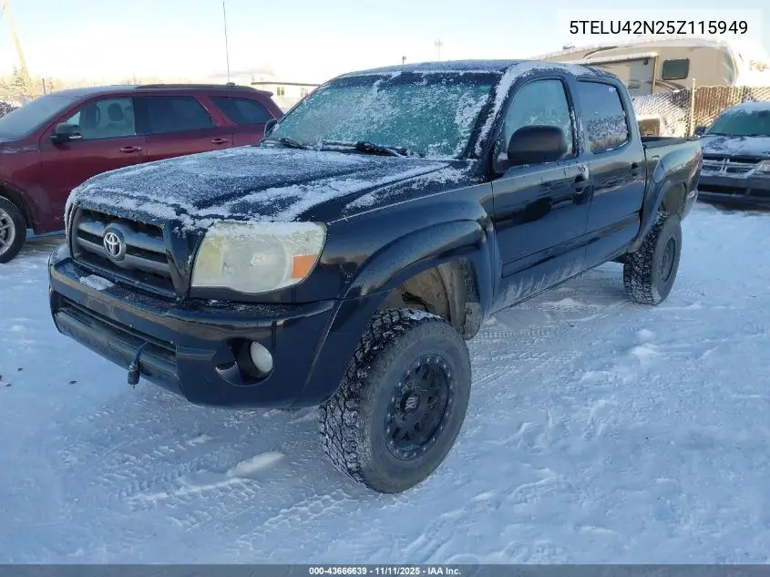 5TELU42N25Z115949 2005 Toyota Tacoma Base V6