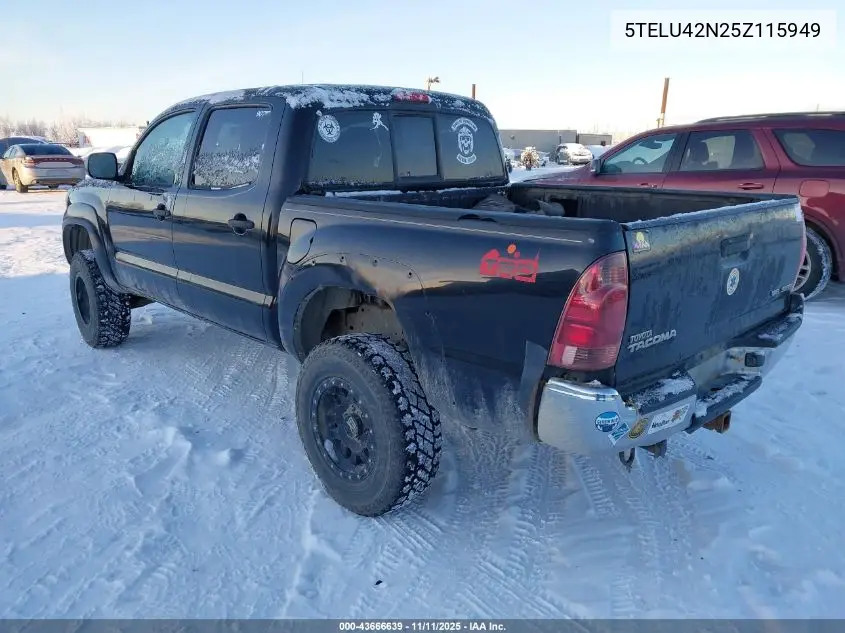 5TELU42N25Z115949 2005 Toyota Tacoma Base V6
