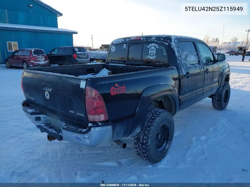 5TELU42N25Z115949 2005 Toyota Tacoma Base V6
