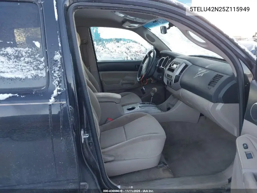 5TELU42N25Z115949 2005 Toyota Tacoma Base V6