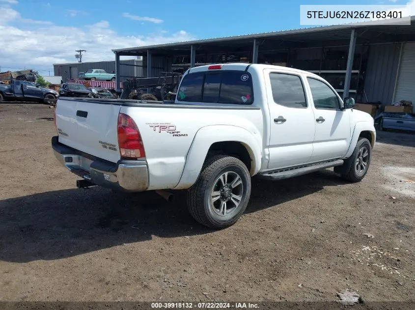 5TEJU62N26Z183401 2006 Toyota Tacoma Prerunner V6