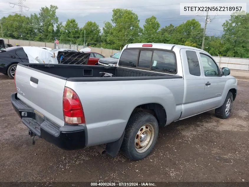 5TETX22N56Z218957 2006 Toyota Tacoma