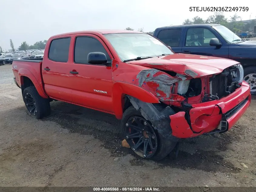 5TEJU62N36Z249759 2006 Toyota Tacoma Prerunner V6