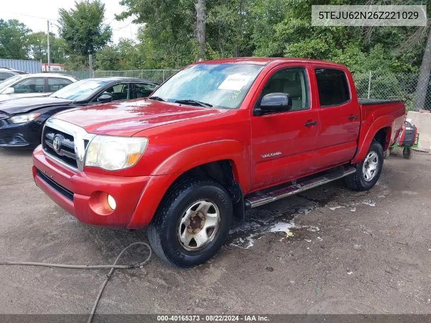 5TEJU62N26Z221029 2006 Toyota Tacoma Prerunner V6