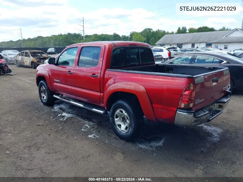 5TEJU62N26Z221029 2006 Toyota Tacoma Prerunner V6