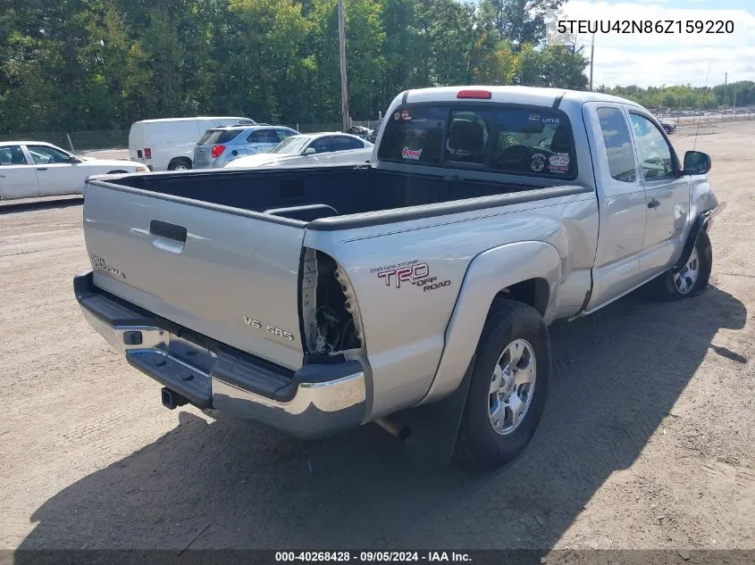 2006 Toyota Tacoma Access Cab VIN: 5TEUU42N86Z159220 Lot: 40268428