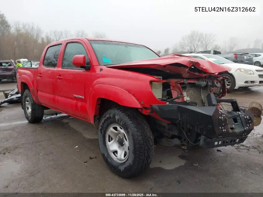 5TELU42N16Z312662 2006 Toyota Tacoma Base V6