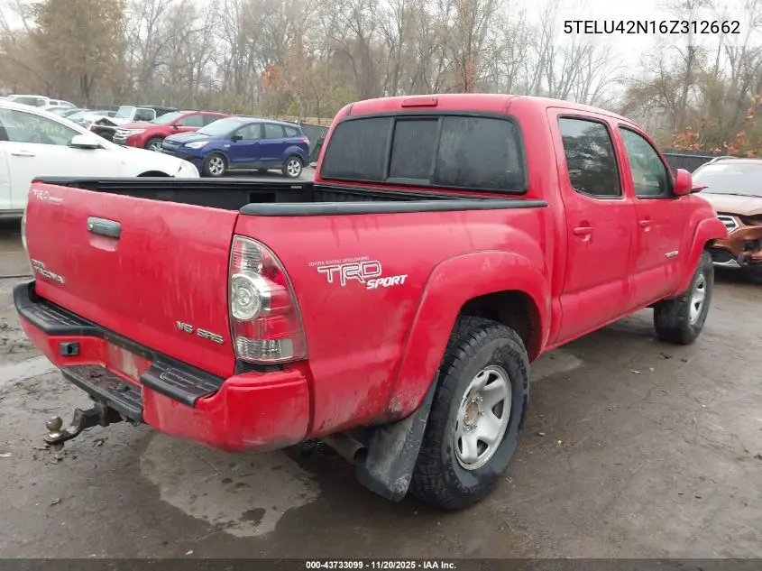5TELU42N16Z312662 2006 Toyota Tacoma Base V6