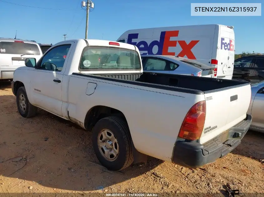 5TENX22N16Z315937 2006 Toyota Tacoma
