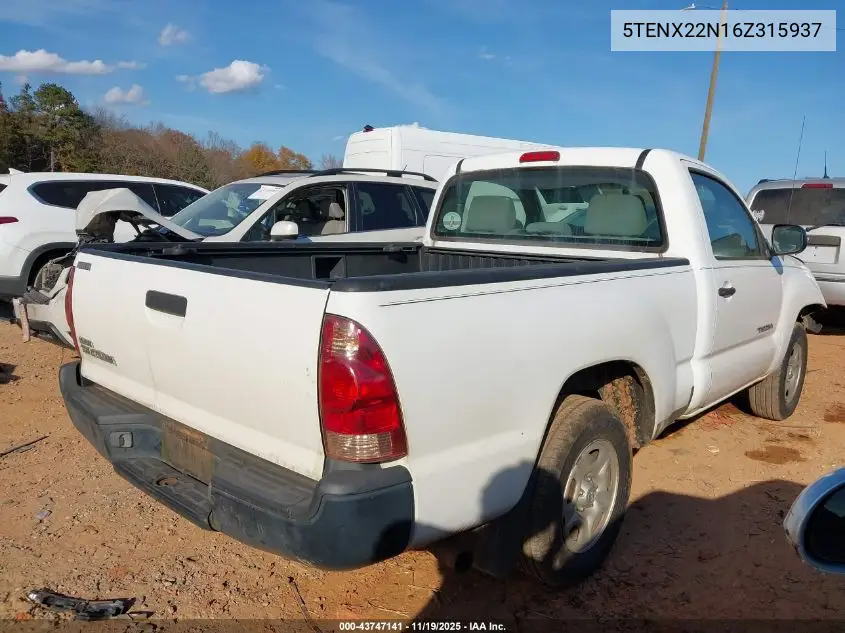 5TENX22N16Z315937 2006 Toyota Tacoma