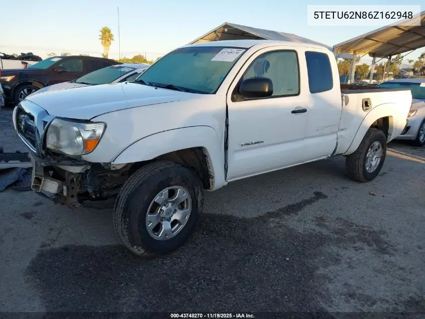 5TETU62N86Z162948 2006 Toyota Tacoma Prerunner V6