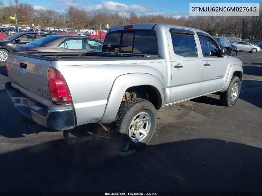 3TMJU62N06M027645 2006 Toyota Tacoma Prerunner V6