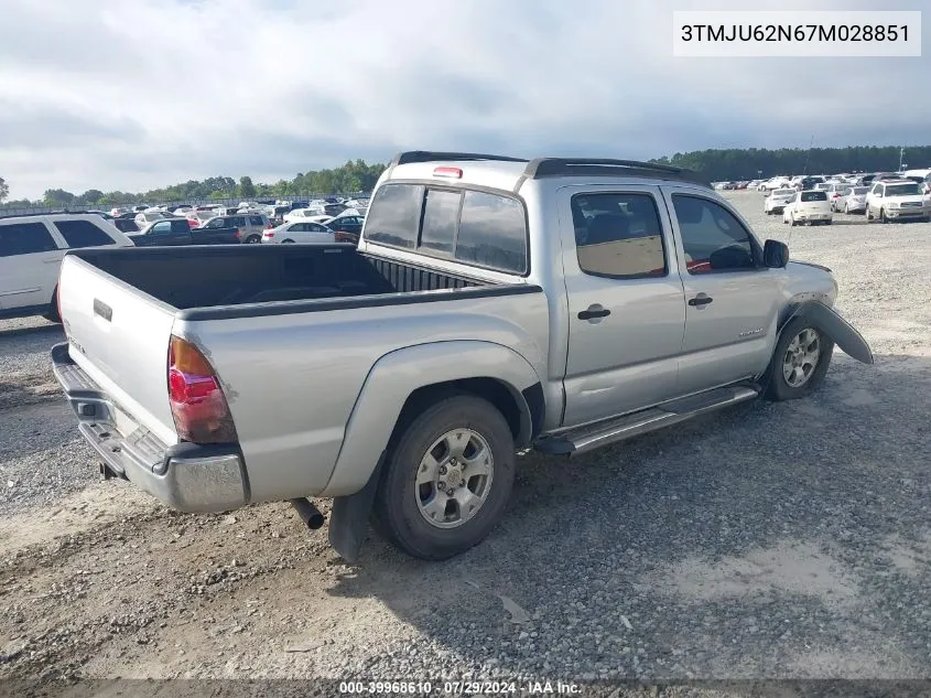 3TMJU62N67M028851 2007 Toyota Tacoma Prerunner V6