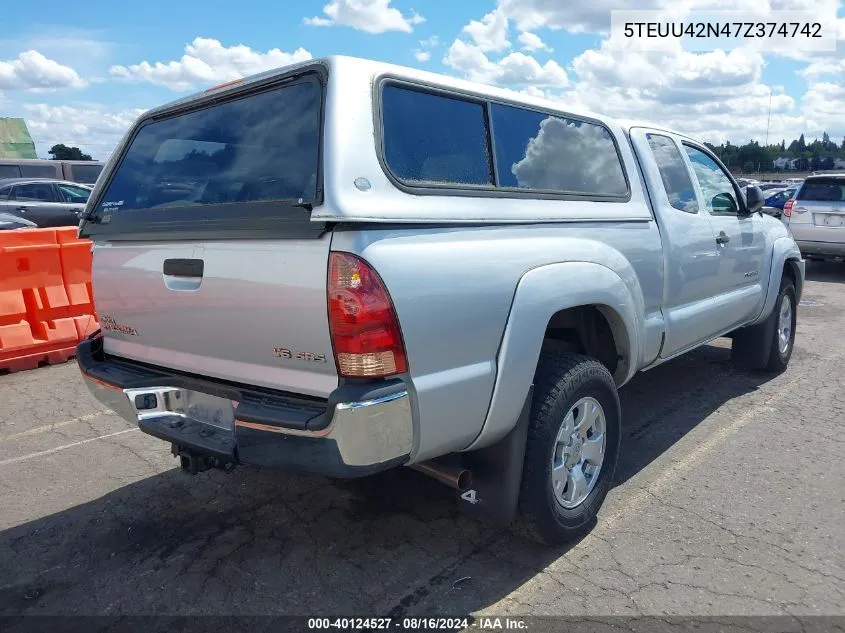 5TEUU42N47Z374742 2007 Toyota Tacoma Base V6