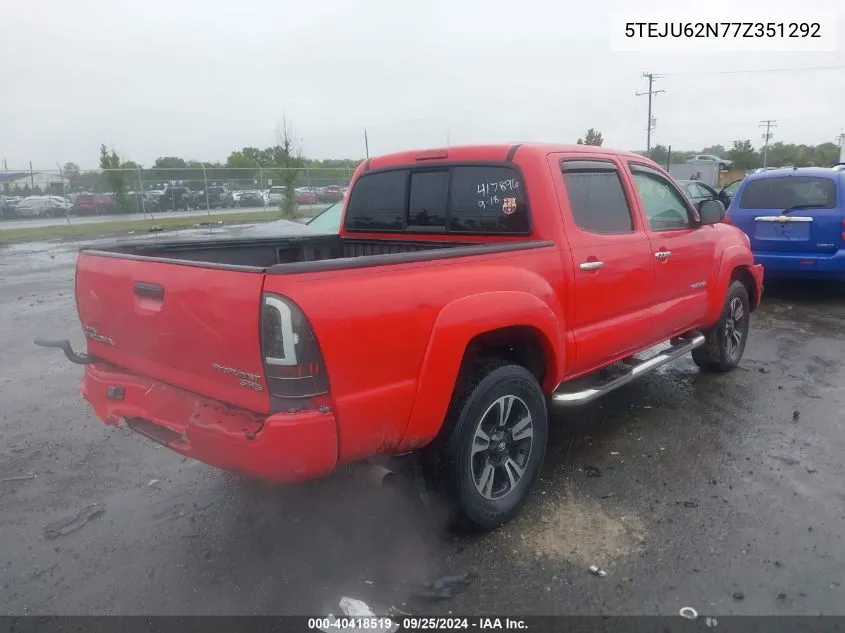 5TEJU62N77Z351292 2007 Toyota Tacoma Prerunner V6