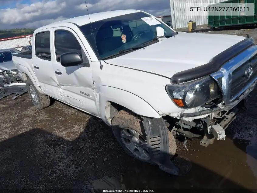 5TELU42N27Z360611 2007 Toyota Tacoma Base V6