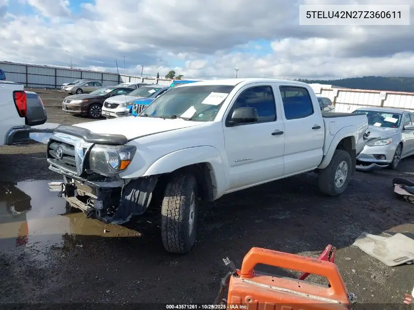 5TELU42N27Z360611 2007 Toyota Tacoma Base V6