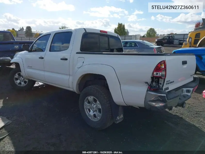 5TELU42N27Z360611 2007 Toyota Tacoma Base V6