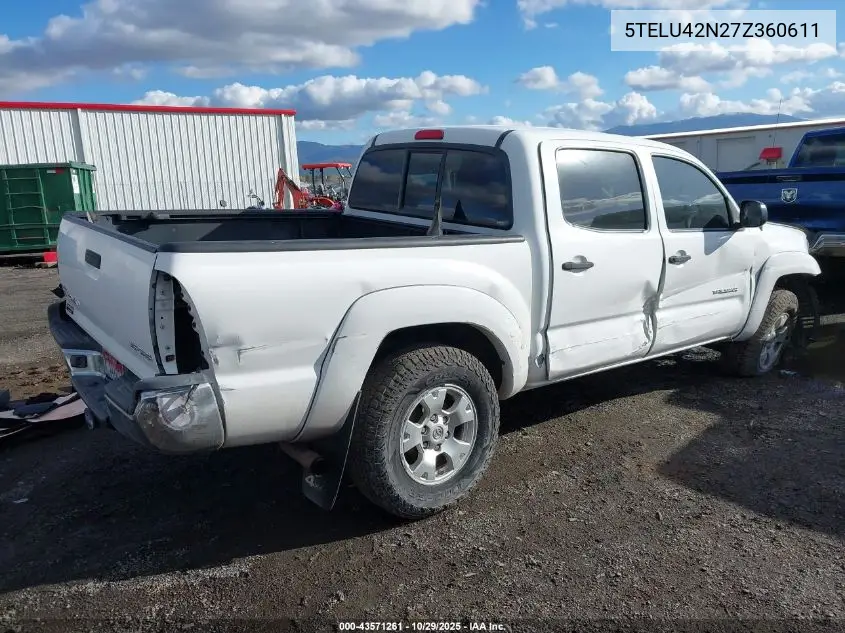 5TELU42N27Z360611 2007 Toyota Tacoma Base V6