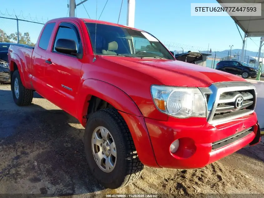 5TETU62N77Z447593 2007 Toyota Tacoma Prerunner V6