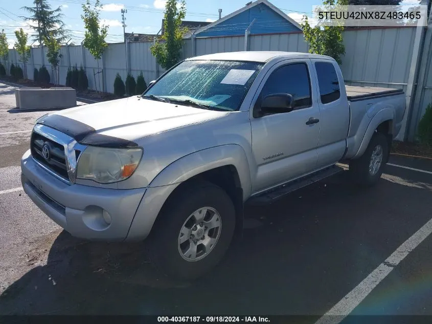 2008 Toyota Tacoma Access Cab VIN: 5TEUU42NX8Z483465 Lot: 40367187