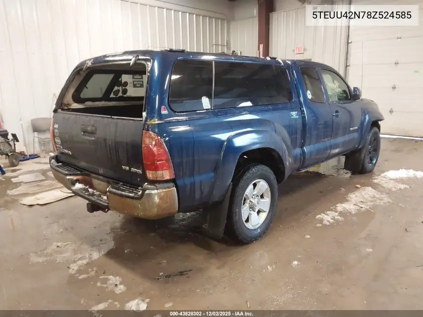 5TEUU42N78Z524585 2008 Toyota Tacoma Base V6