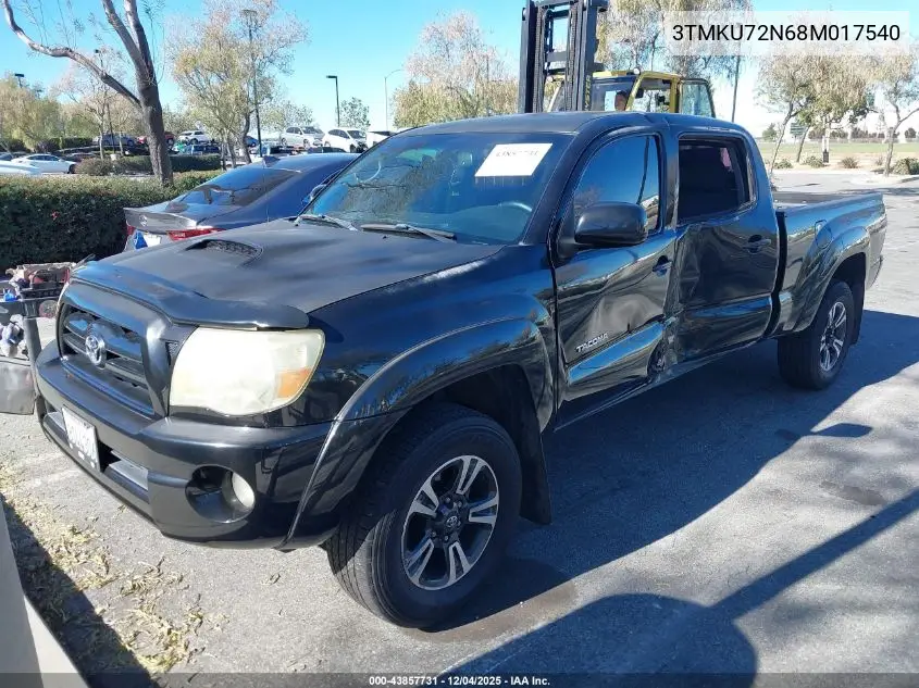 3TMKU72N68M017540 2008 Toyota Tacoma Prerunner V6