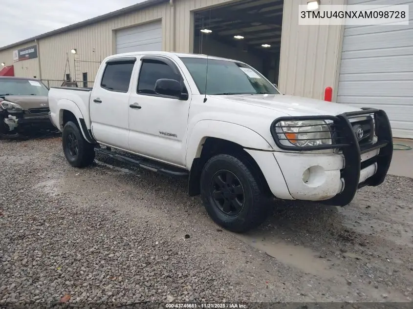3TMJU4GNXAM098728 2010 Toyota Tacoma Prerunner V6