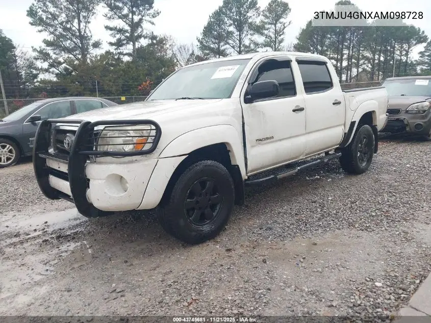 3TMJU4GNXAM098728 2010 Toyota Tacoma Prerunner V6