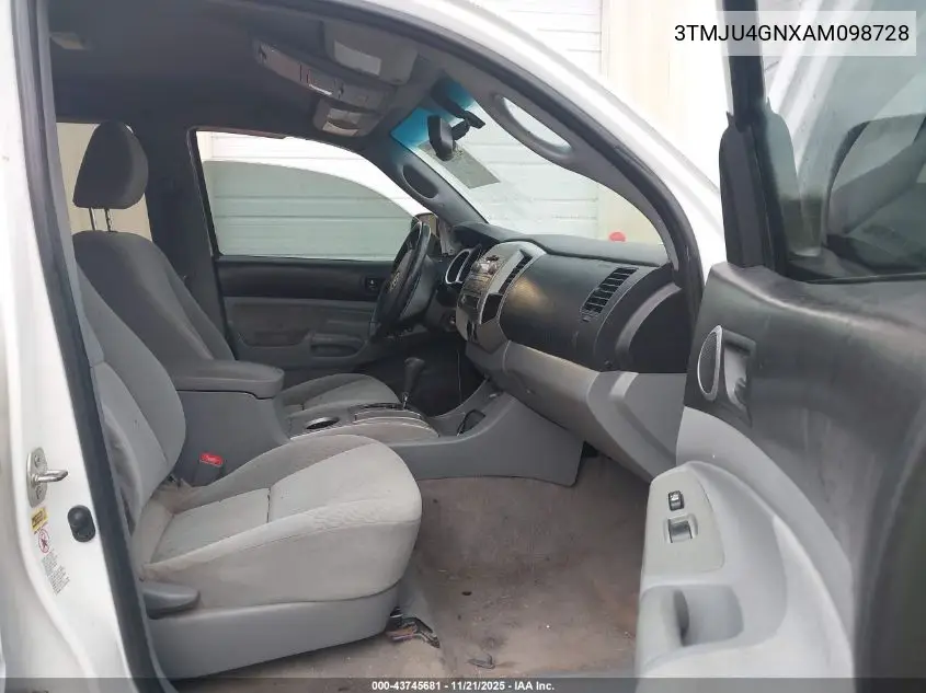 3TMJU4GNXAM098728 2010 Toyota Tacoma Prerunner V6