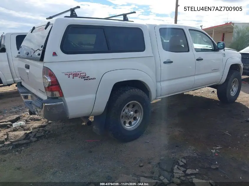 5TELU4EN7AZ700905 2010 Toyota Tacoma Base V6