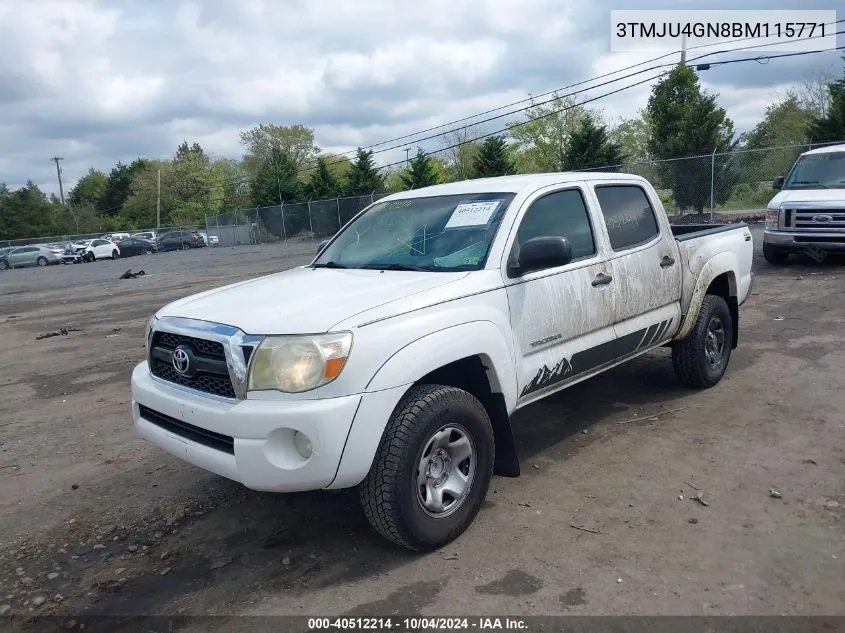 3TMJU4GN8BM115771 2011 Toyota Tacoma Prerunner V6