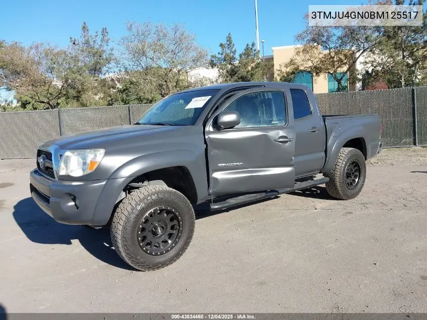 3TMJU4GN0BM125517 2011 Toyota Tacoma Prerunner V6