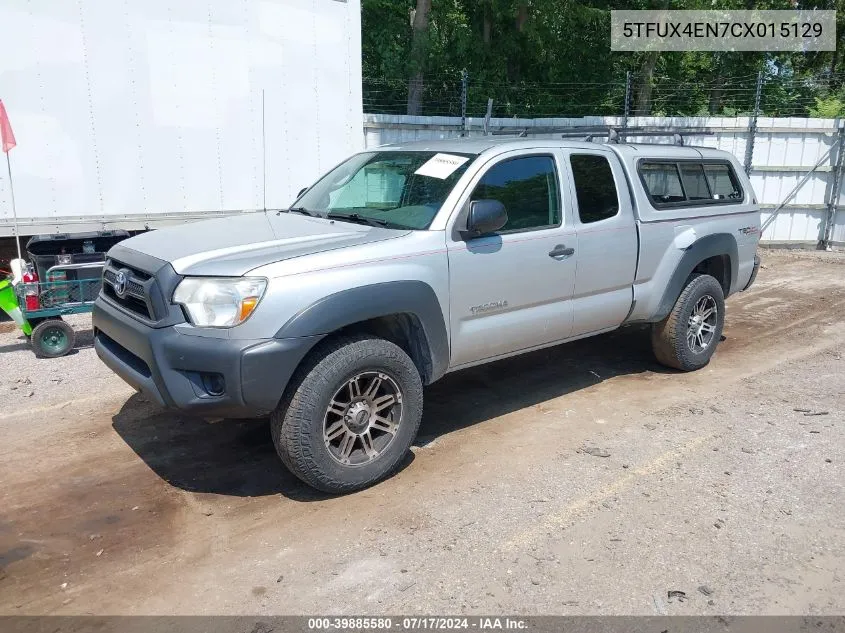 2012 Toyota Tacoma VIN: 5TFUX4EN7CX015129 Lot: 39885580