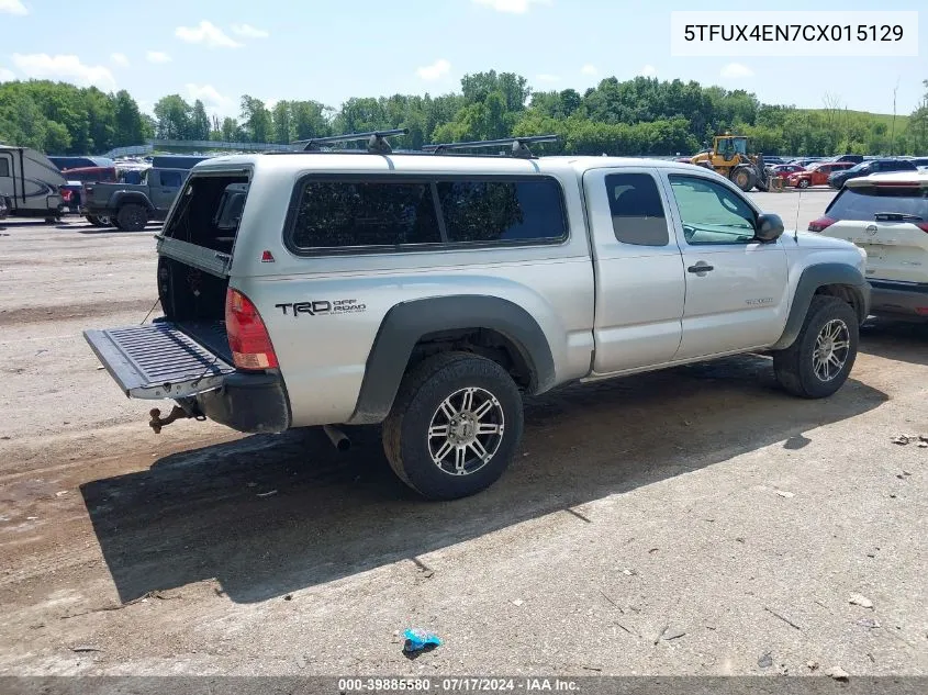 2012 Toyota Tacoma VIN: 5TFUX4EN7CX015129 Lot: 39885580