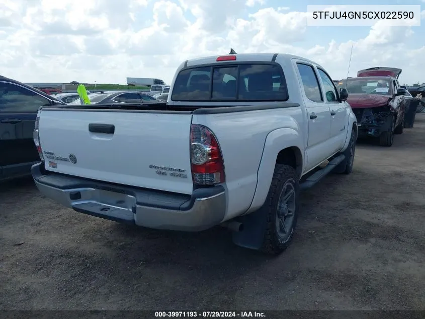 5TFJU4GN5CX022590 2012 Toyota Tacoma Prerunner V6