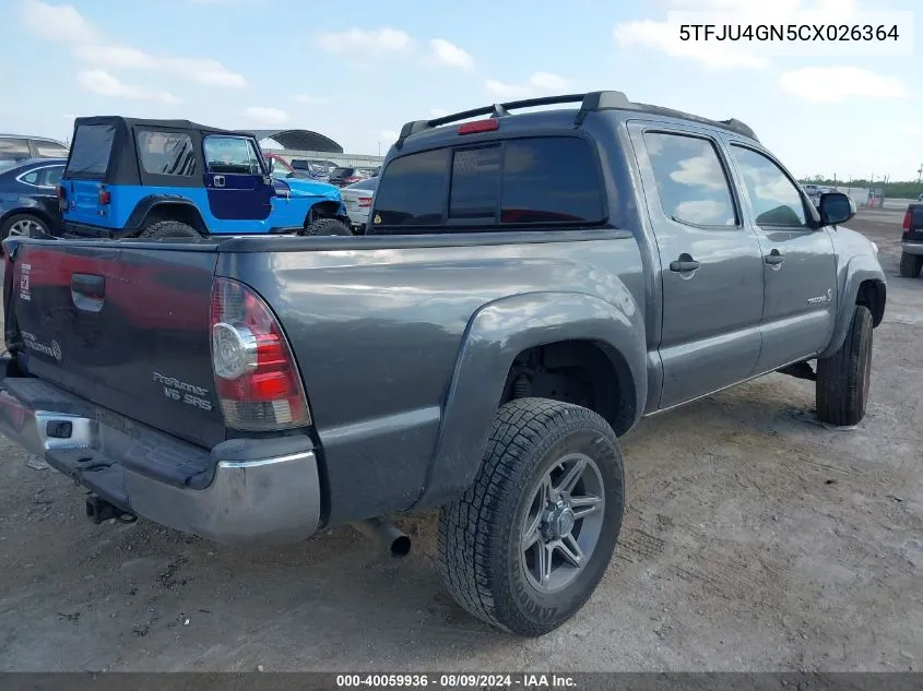 5TFJU4GN5CX026364 2012 Toyota Tacoma Prerunner V6