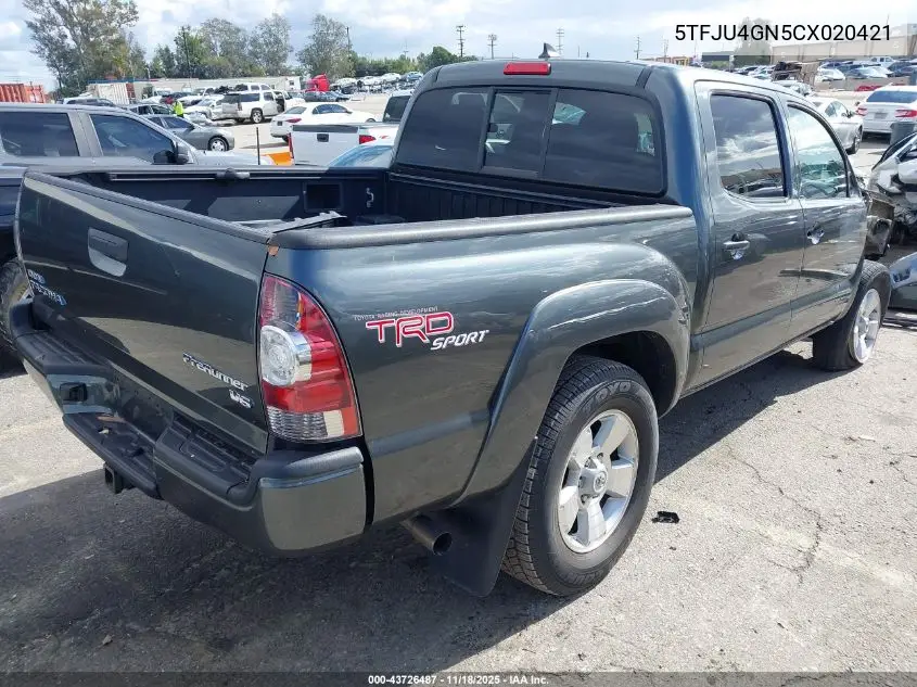5TFJU4GN5CX020421 2012 Toyota Tacoma Prerunner V6
