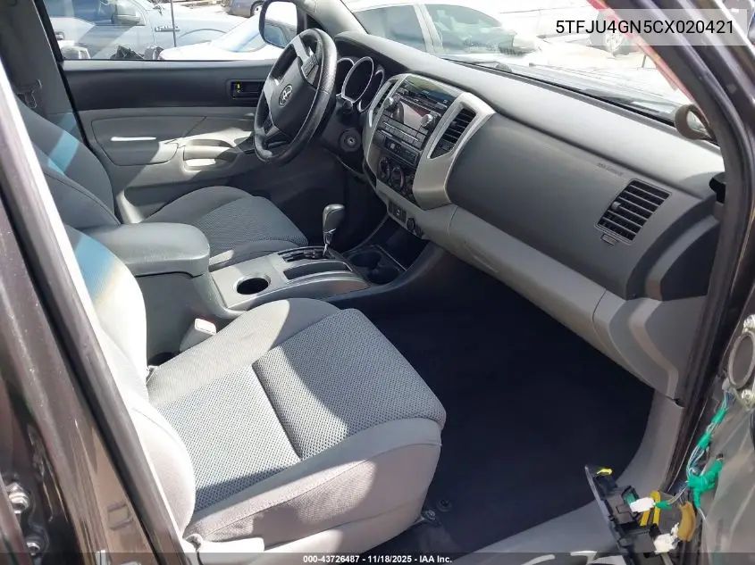 5TFJU4GN5CX020421 2012 Toyota Tacoma Prerunner V6