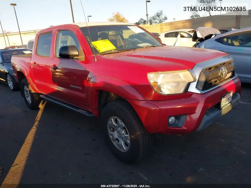 3TMLU4EN5CM102635 2012 Toyota Tacoma Base V6