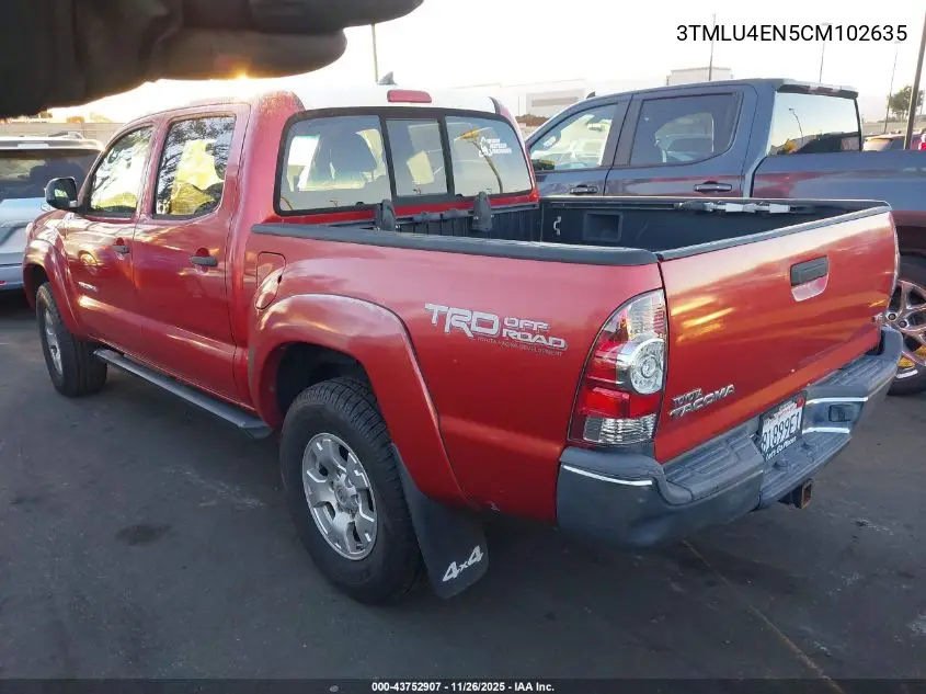 3TMLU4EN5CM102635 2012 Toyota Tacoma Base V6