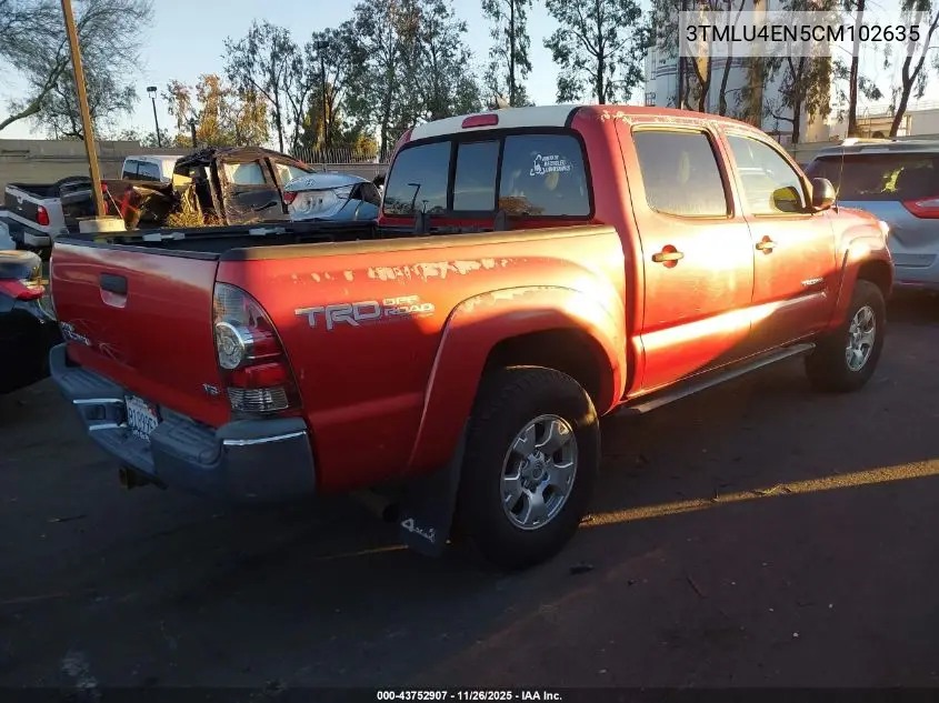 3TMLU4EN5CM102635 2012 Toyota Tacoma Base V6