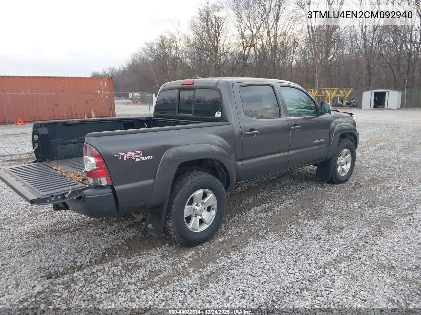 3TMLU4EN2CM092940 2012 Toyota Tacoma Base V6