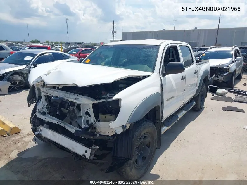 2013 Toyota Tacoma Prerunner VIN: 5TFJX4GN0DX021968 Lot: 40403246