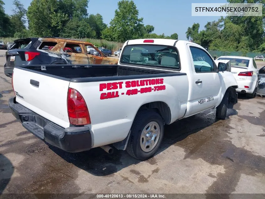 5TFNX4CN5EX040752 2014 Toyota Tacoma