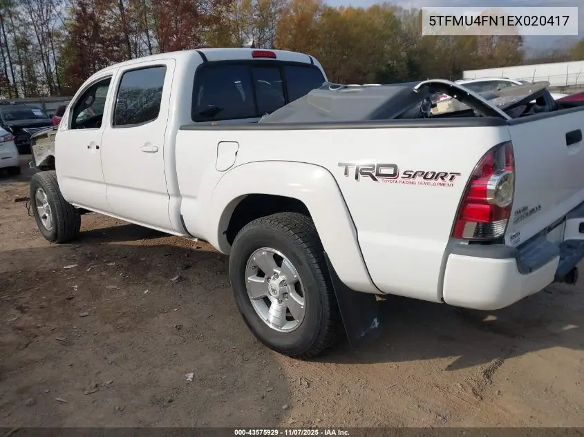 5TFMU4FN1EX020417 2014 Toyota Tacoma Base V6